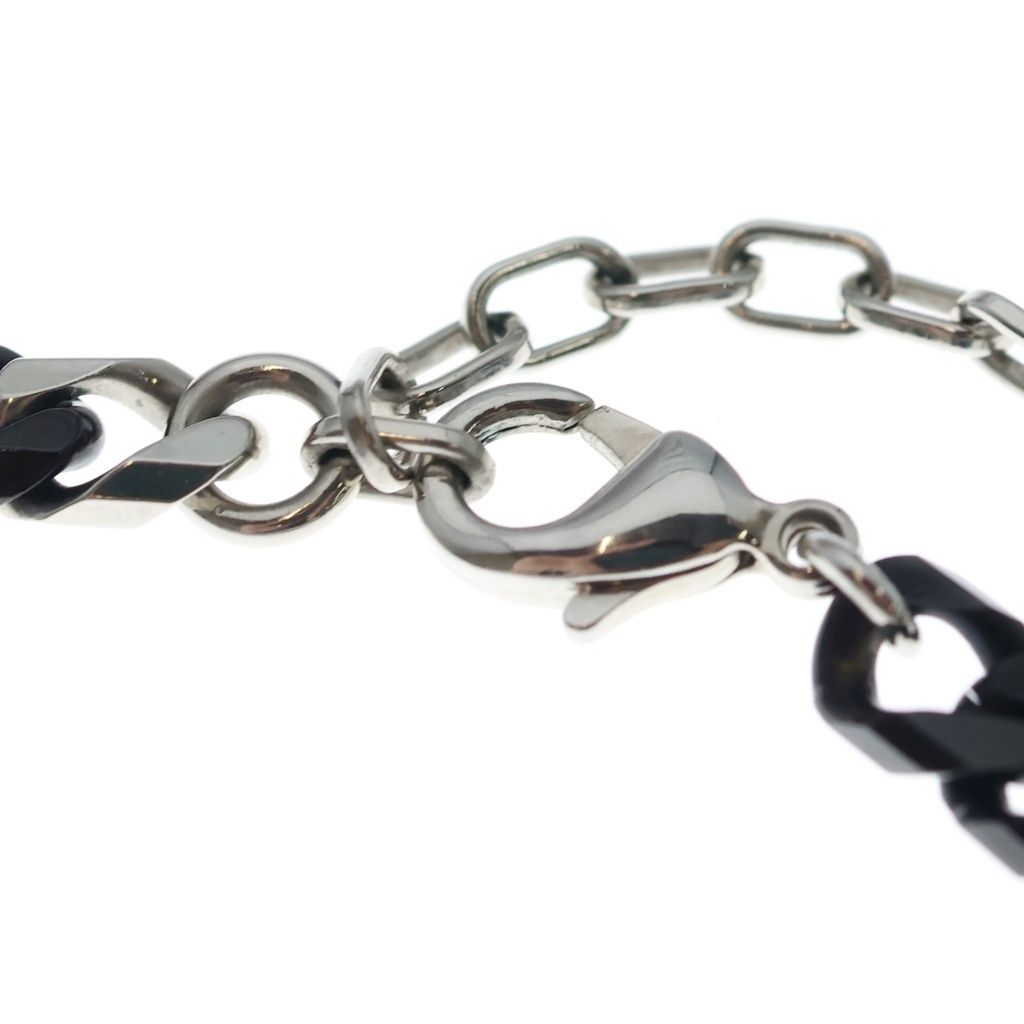Dior CD Icon Chain Link Necklace Silver Black — view 3