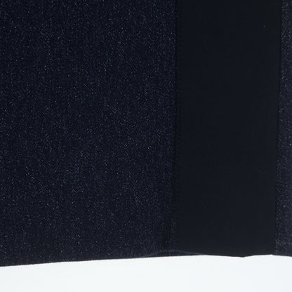 Chanel 00c Cruise Collection Identification Logo Plate Lame Denim Tight Skirt — view 6
