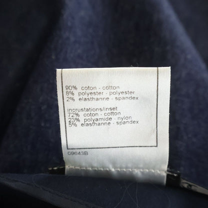 Chanel 00c Cruise Collection Identification Logo Plate Lame Denim Tight Skirt — view 8