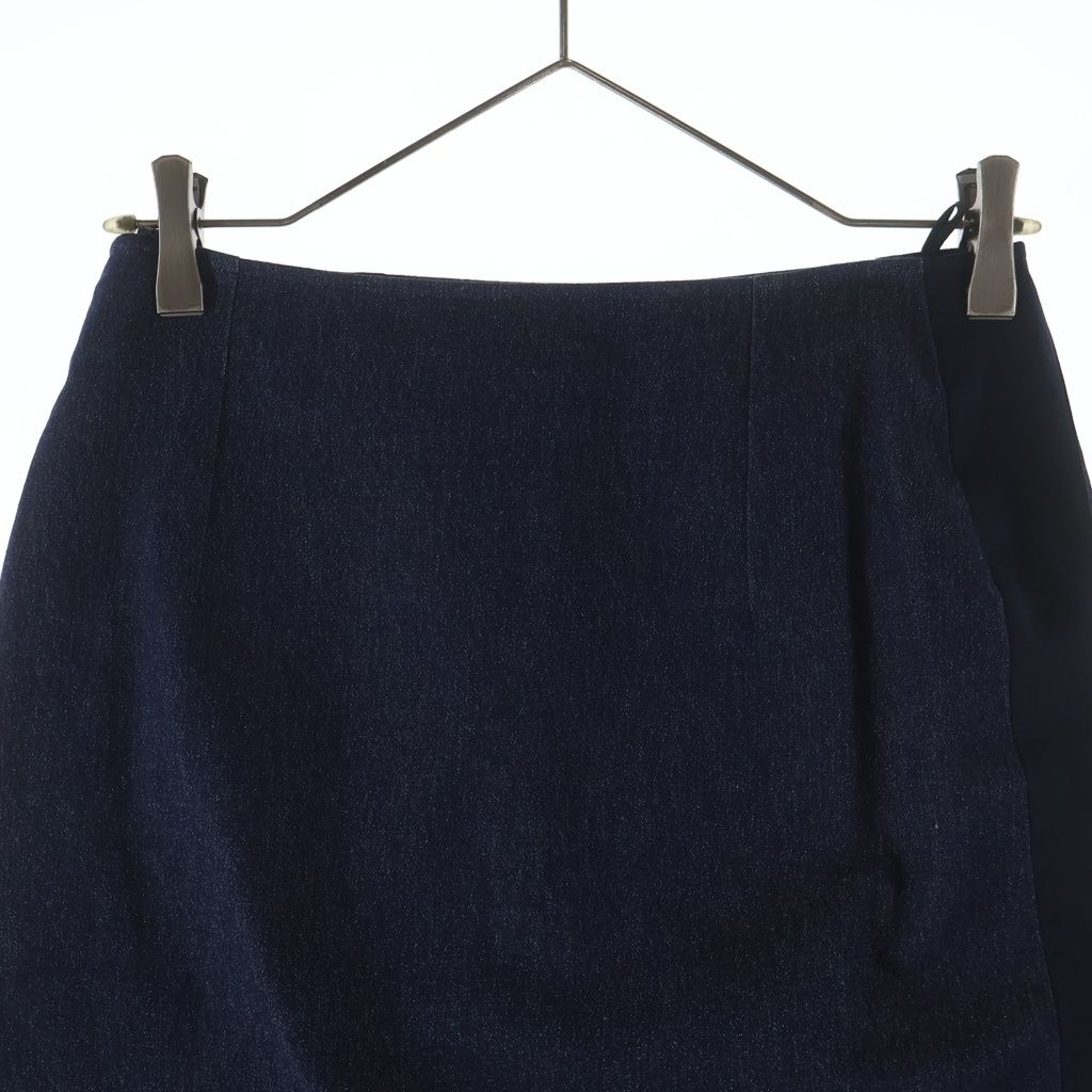 Chanel 00c Cruise Collection Identification Logo Plate Lame Denim Tight Skirt — view 4