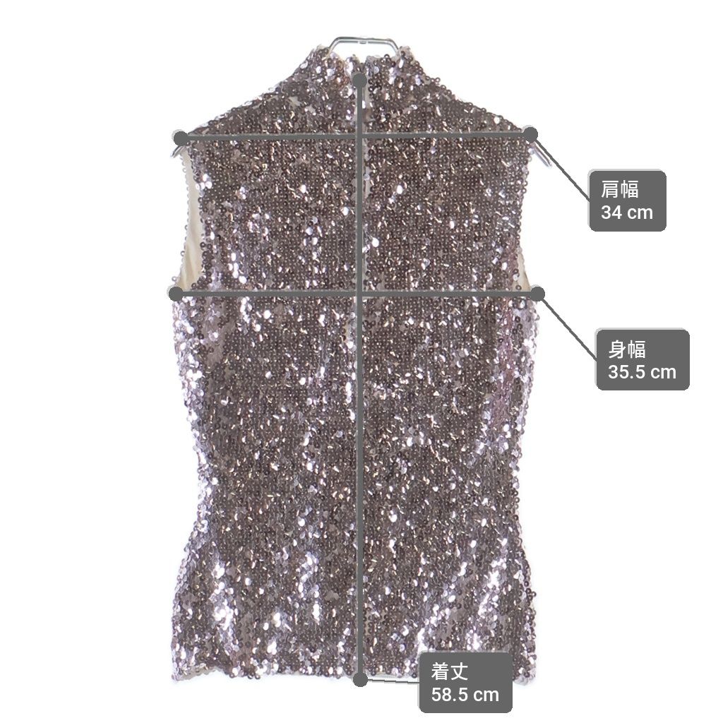 Dior Silver Sequin Shirt Dress Decoration Sleeveless Pink — view 9