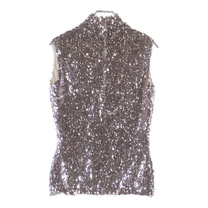 Dior Silver Sequin Shirt Dress Decoration Sleeveless Pink — view 2