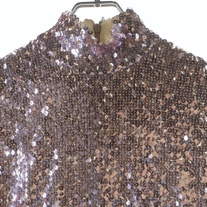 Dior Silver Sequin Shirt Dress Decoration Sleeveless Pink — view 3