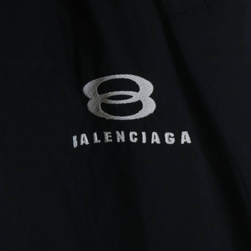 Balenciaga Logo Embroidered Midi Skirt Nylon Embroidery Black — view 4