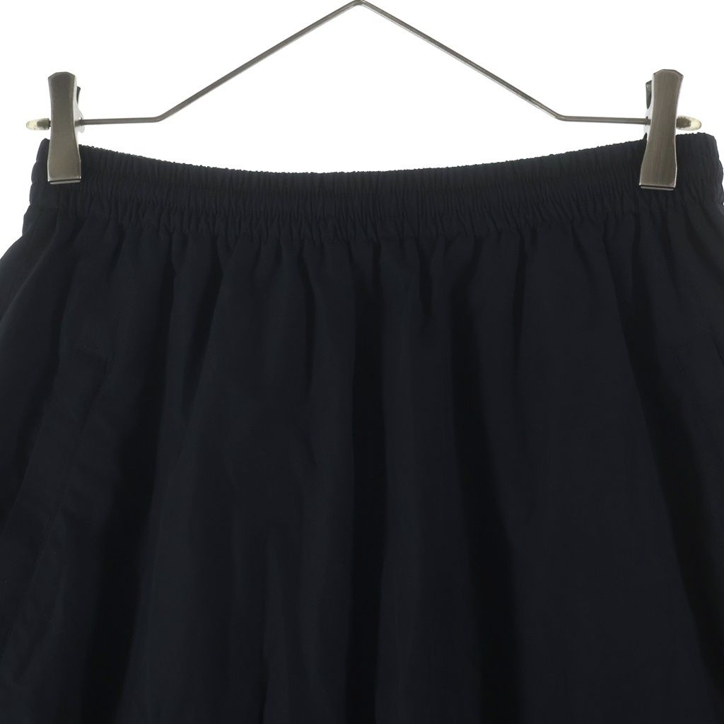 Balenciaga Logo Embroidered Midi Skirt Nylon Embroidery Black — view 3