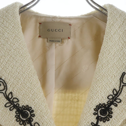 Gucci Bull Breasted Tweed Tailored Jacket Kids White Zapnv — view 3
