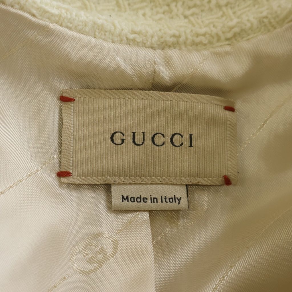 Gucci Bull Breasted Tweed Tailored Jacket Kids White Zapnv — view 7