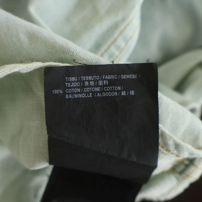 Saint Laurent Paris Collar Ruffle Denim Western Shirt Indigo — view 7
