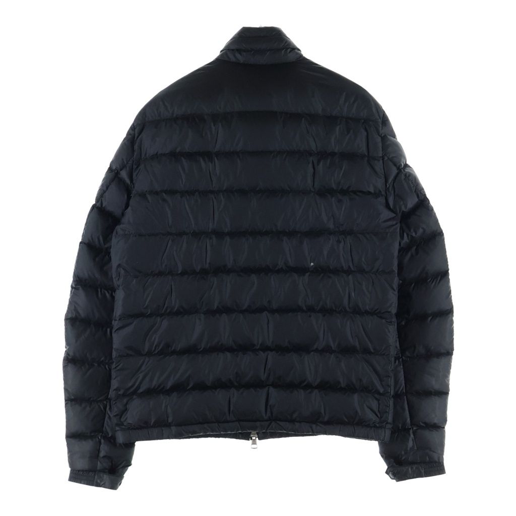 Moncler Lambot Patch Logo Stand Collar Down Jacket Black — view 2
