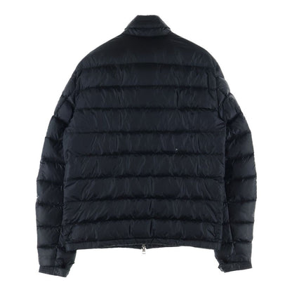 Moncler Lambot Patch Logo Stand Collar Down Jacket Black — view 2