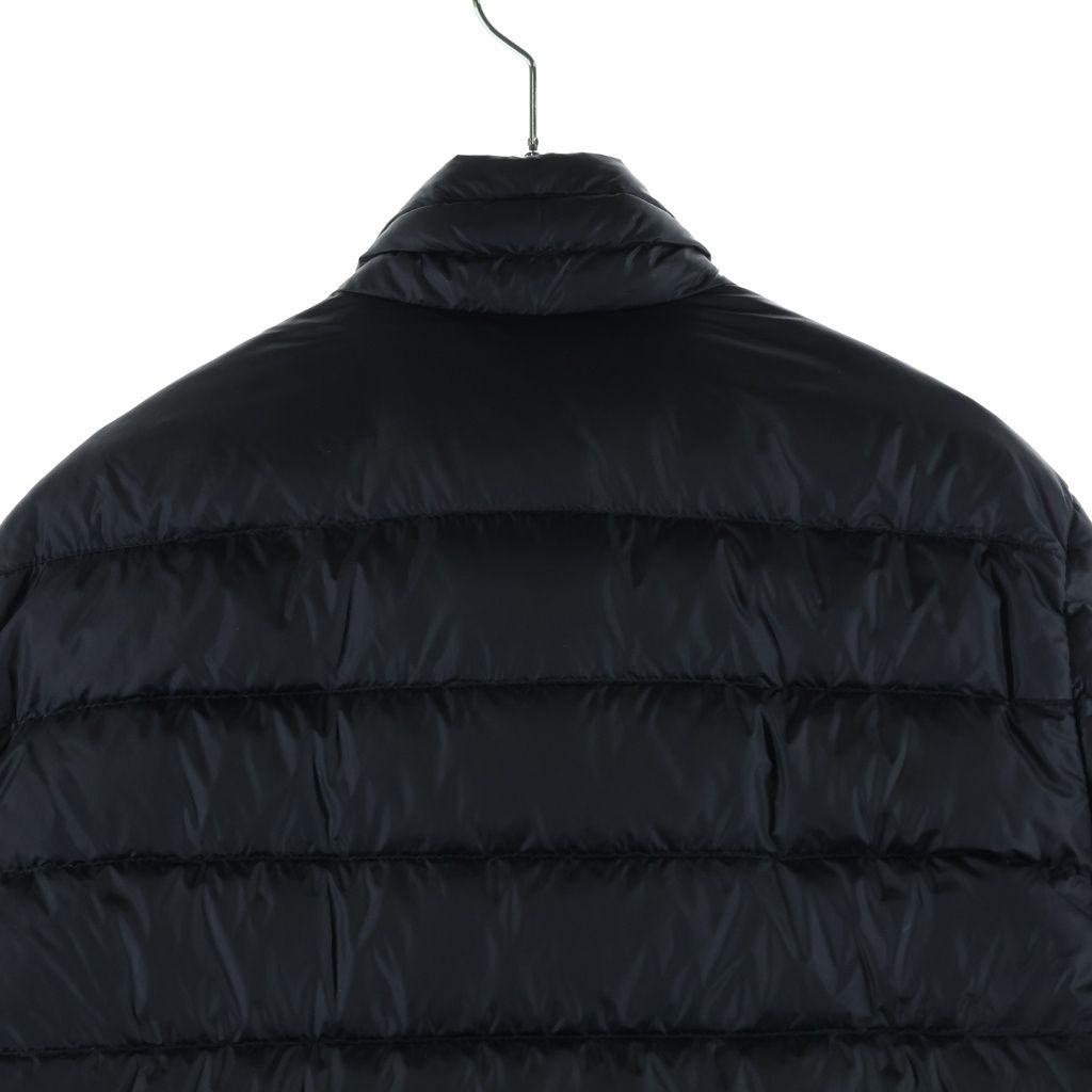 Moncler Lambot Patch Logo Stand Collar Down Jacket Black — view 4