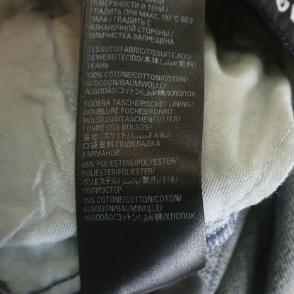 Balenciaga Double Front Wide Leg Jeans Leg Denim Pants Indigo — view 7