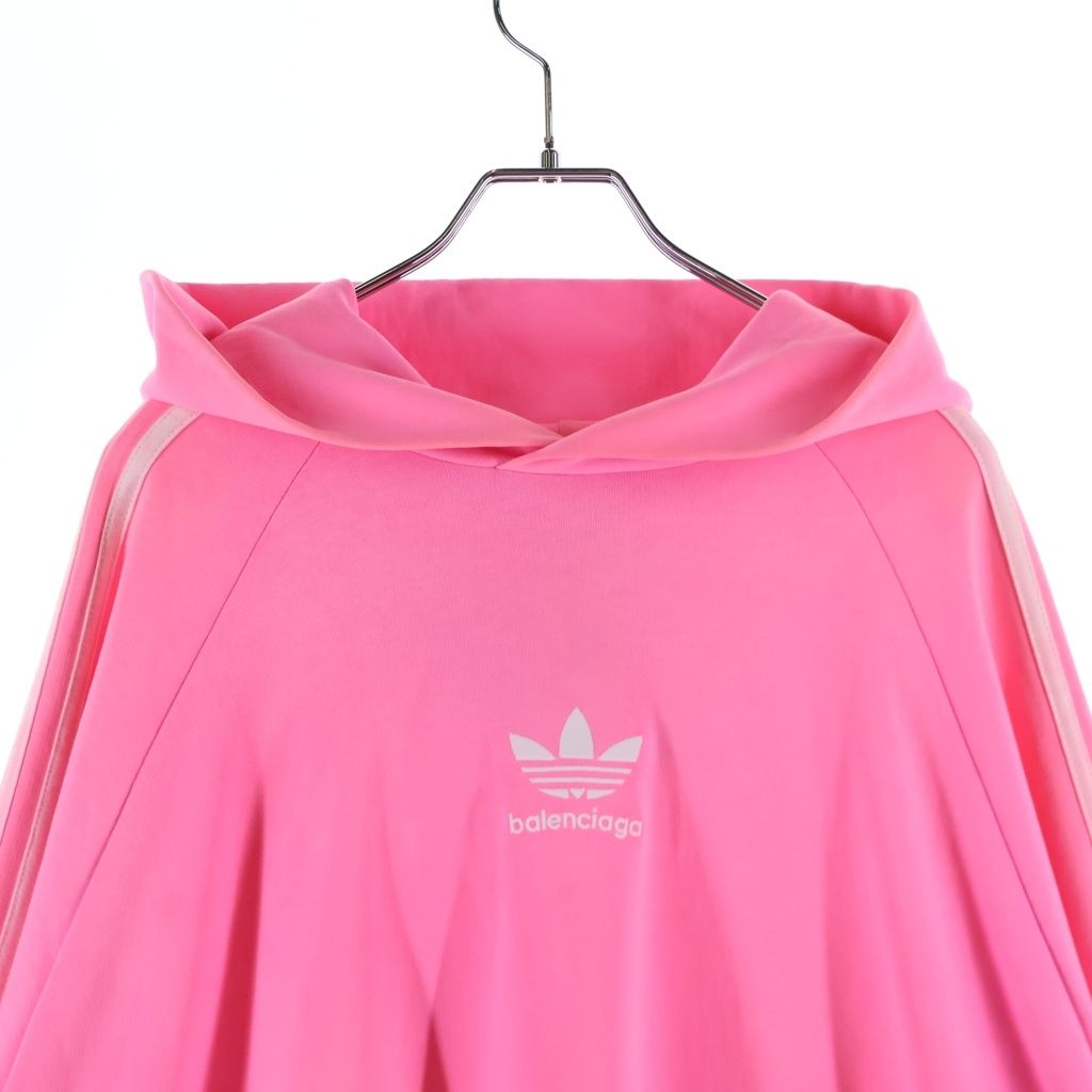 Balenciaga Adidas Hoodie Large Fit Trefoil Logo Large Fit Pullover Sweatshirt — view 3
