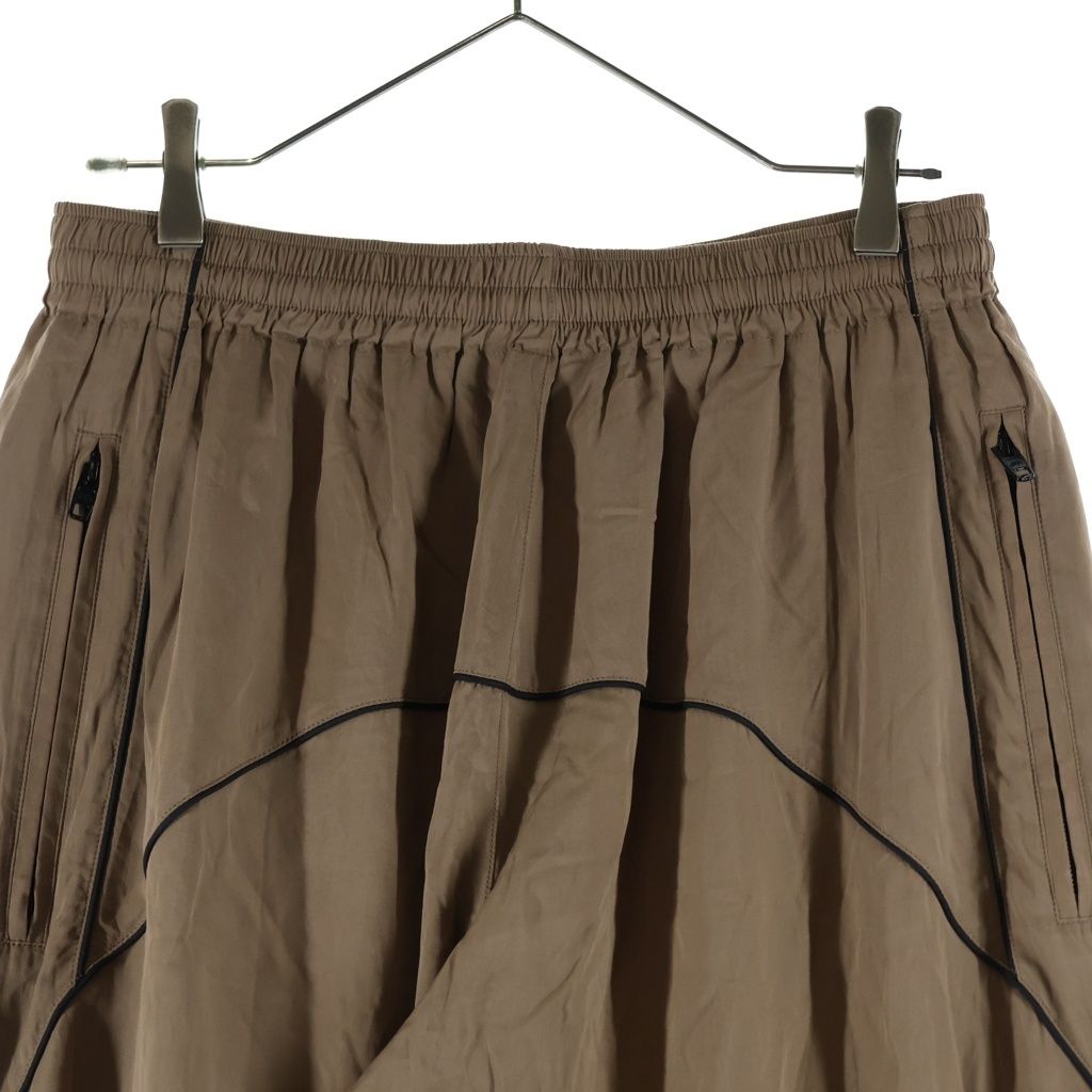 Balenciaga Loose Fitting Trousers Logo Embroidery Lyocell Poplin Rack Pants — view 4