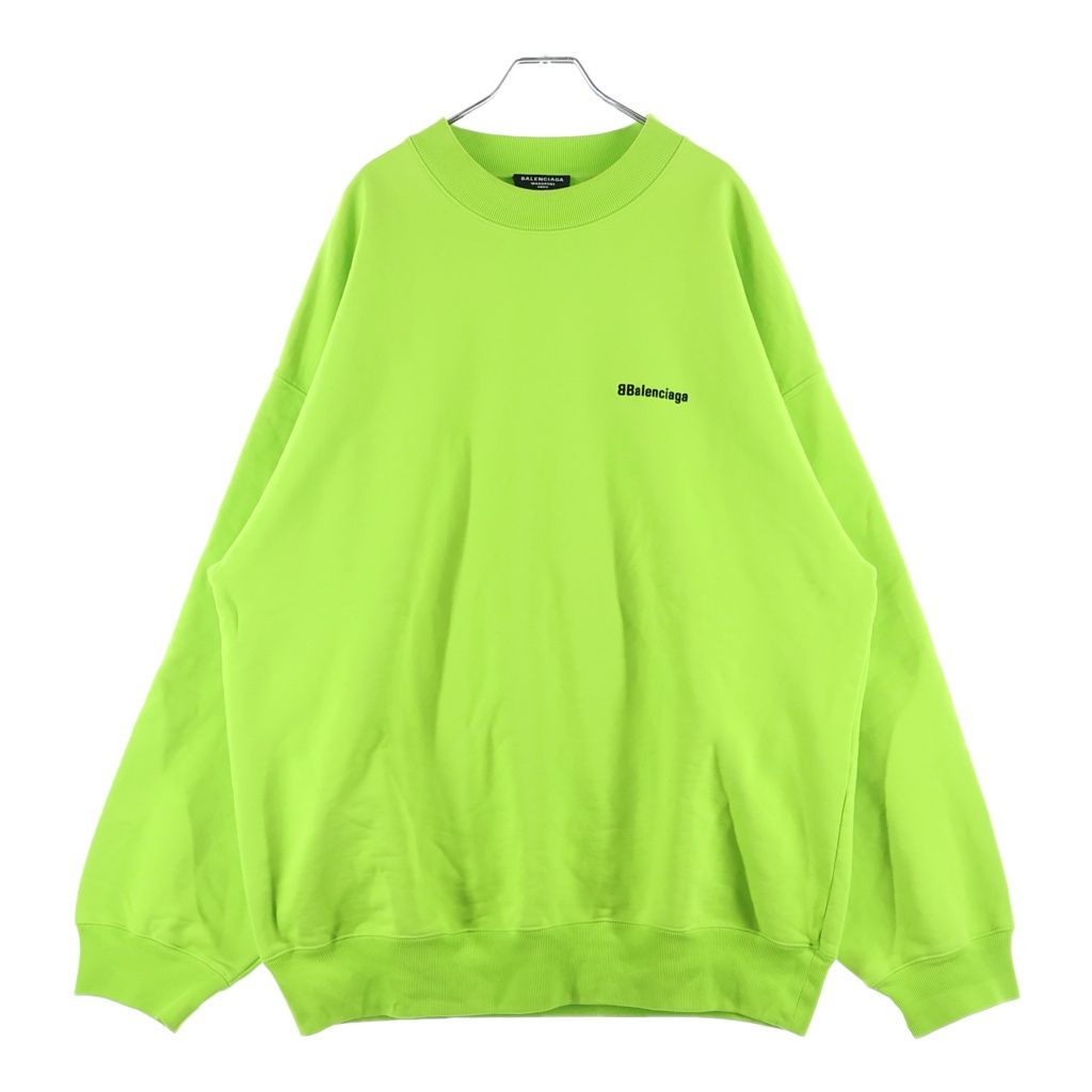 Balenciaga BB Corp Sweatshirt BB Oversize Crew Neck Light Green
