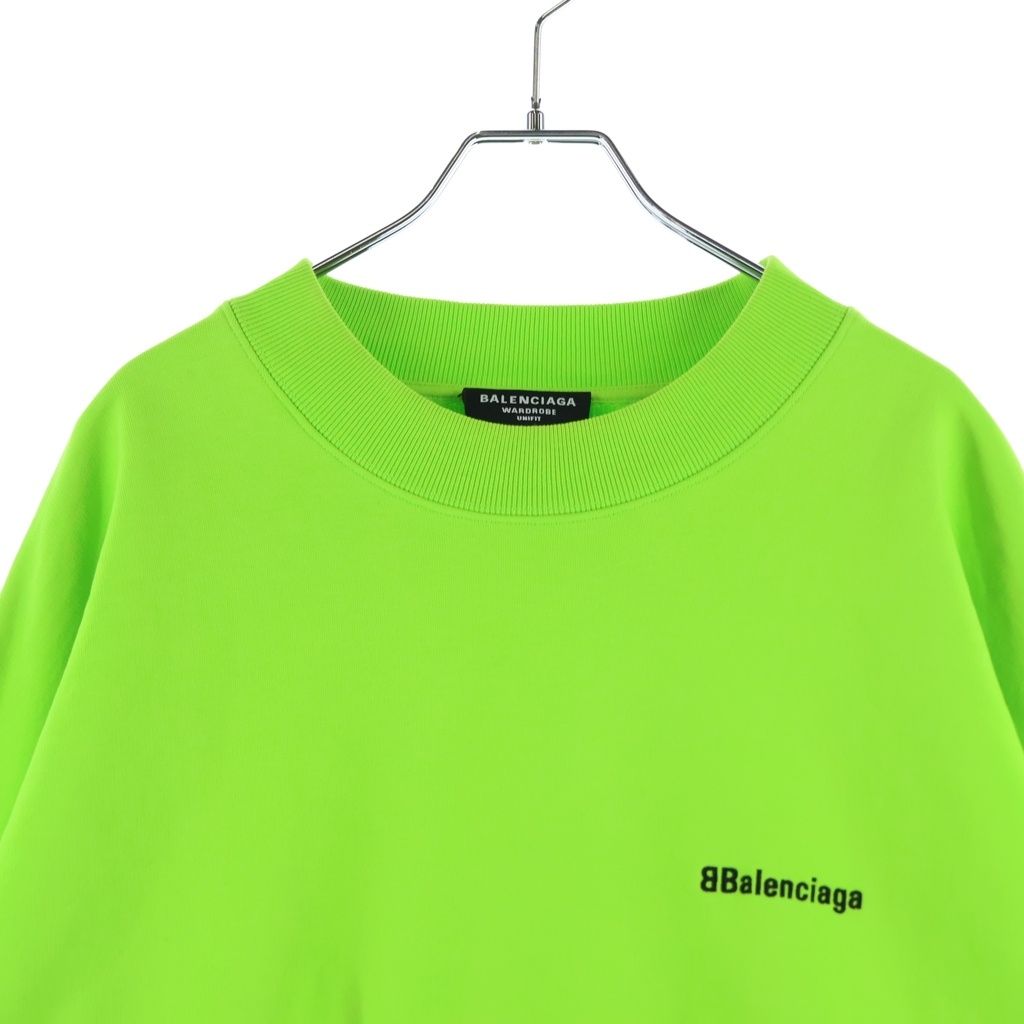 Balenciaga BB Corp Sweatshirt BB Oversize Crew Neck Light Green — view 3