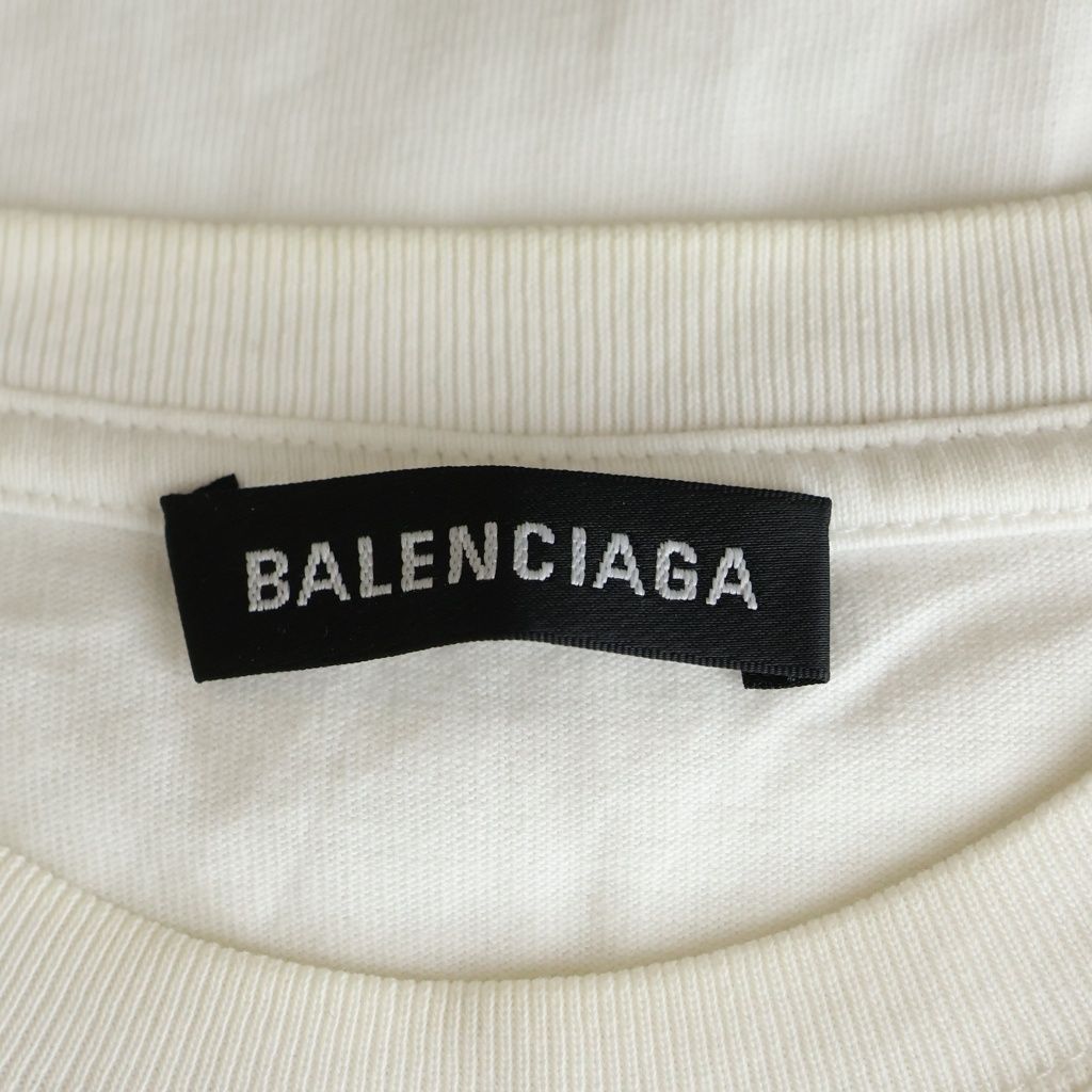 Balenciaga Copyright Logo Crew Neck Short Sleeve T-Shirt White — view 6