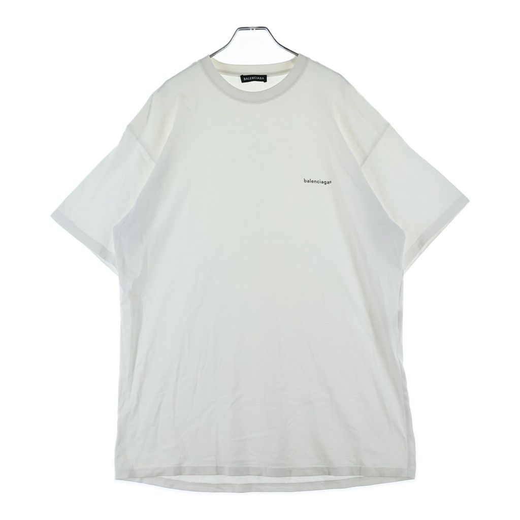 Balenciaga Copyright Logo Crew Neck Short Sleeve T-Shirt White