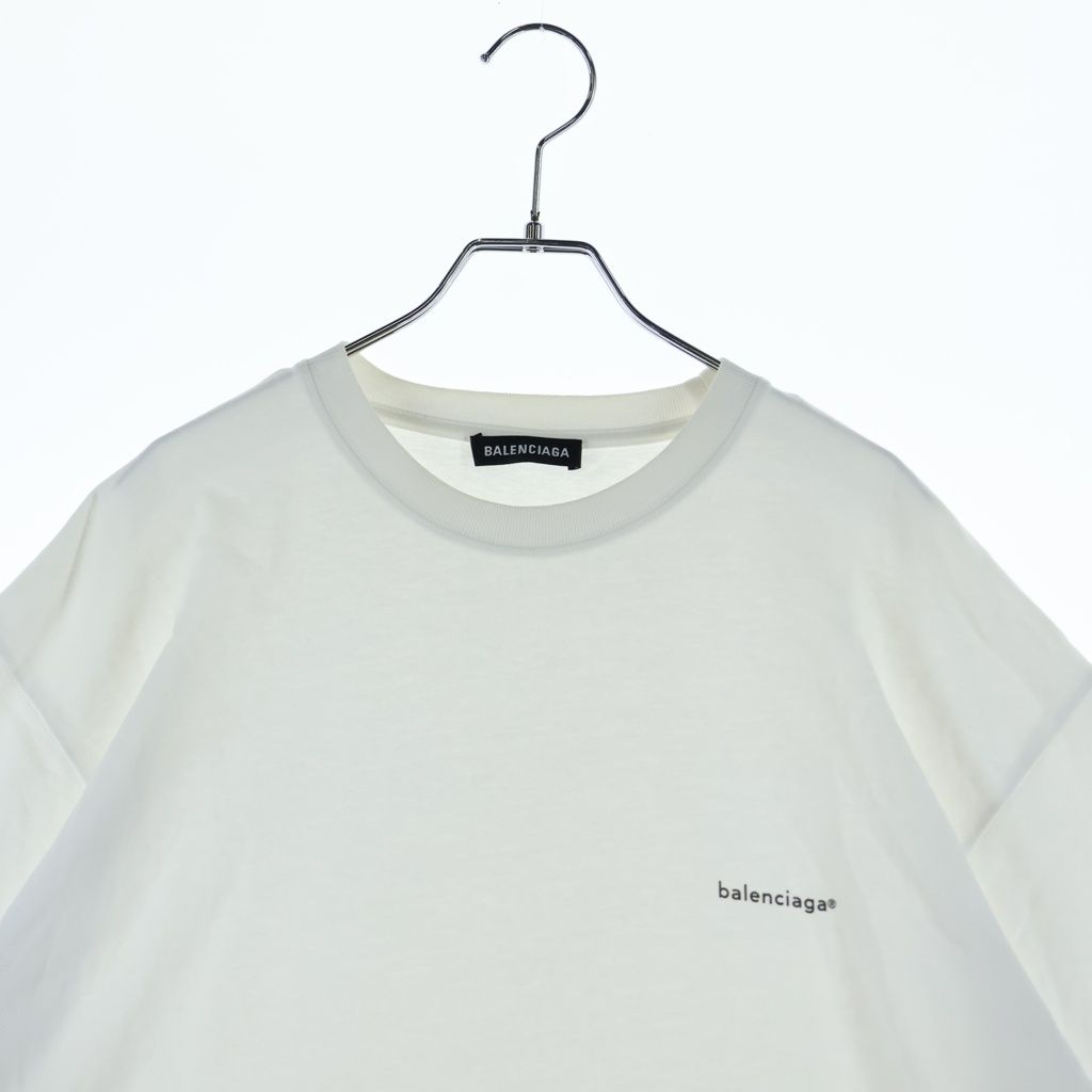 Balenciaga Copyright Logo Crew Neck Short Sleeve T-Shirt White — view 3