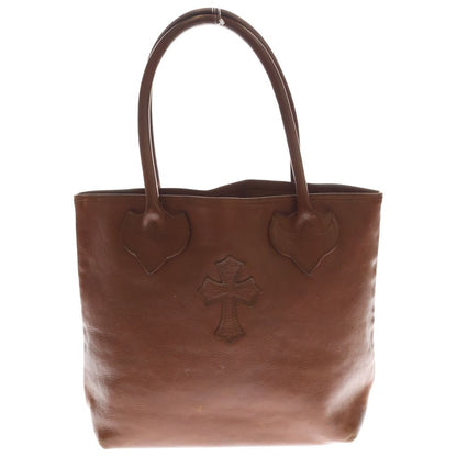 Chrome Hearts FS Tote Leather with Cross Patch Brown