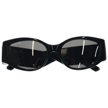 Balenciaga Asian Fit 001 Oval Sunglasses 56 Black Eyewear