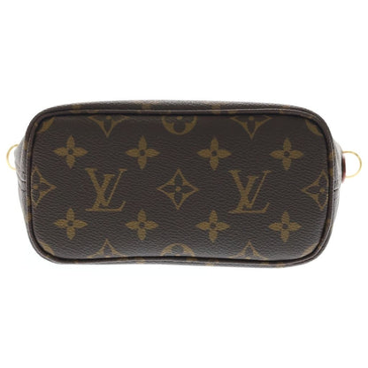 Louis Vuitton Monogram Neverfull BB 2-Way Shoulder Bag Brown Leather Gold — view 4