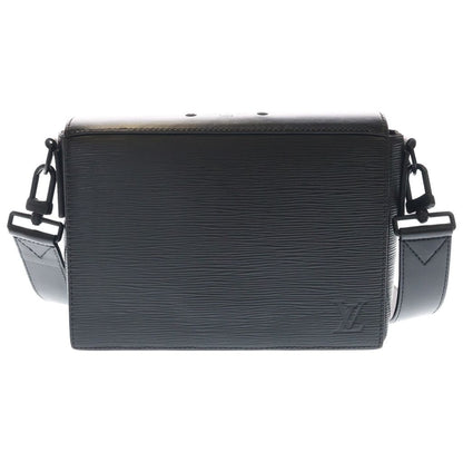 Louis Vuitton Epi New Eclipse Flap Messenger Bag Black Leather