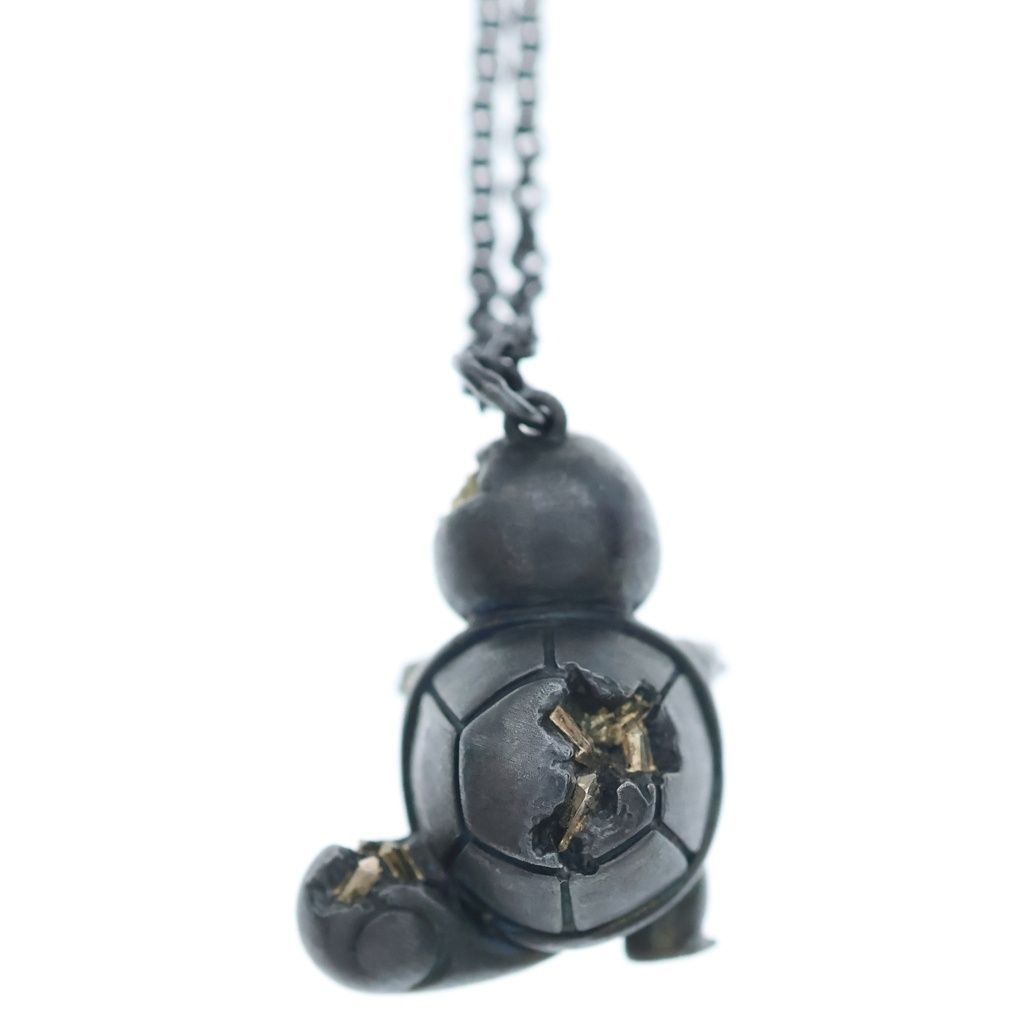Tiffany & Co Daniel Arsham Pokemon Squirtle Pendant Necklace Silver Black — view 4