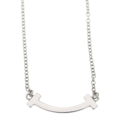 Tiffany & Co T Smile Mini Pink Saffiano Necklace Pendant Chain Silver Purple — view 5
