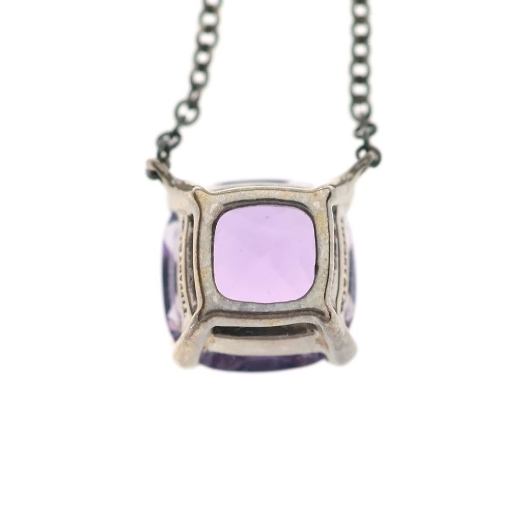 Tiffany & Co Sparkler Amethyst Necklace Pendant Chain Silver Purple — view 5