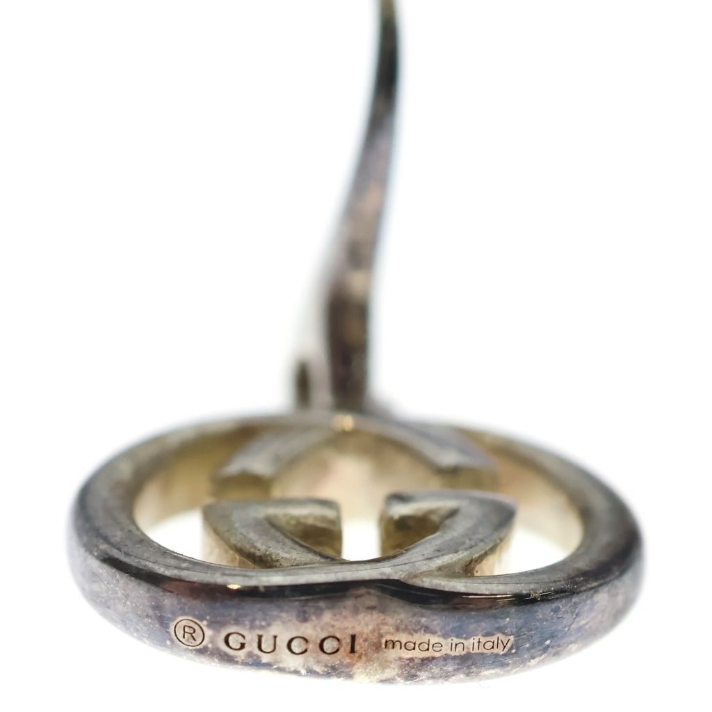 Gucci Interlocking Hook Earrings Silver — view 5