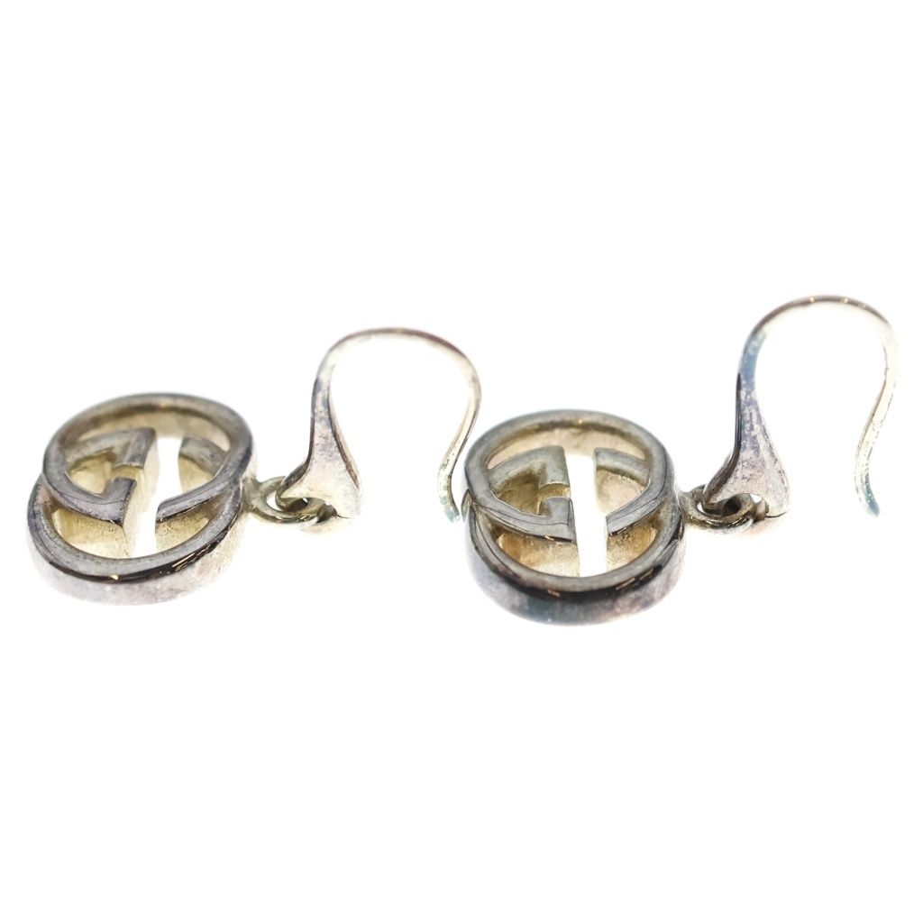 Gucci Interlocking Hook Earrings Silver — view 3