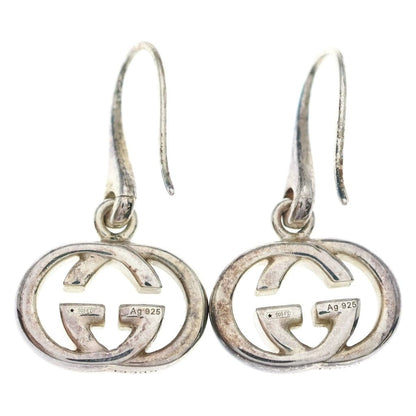 Gucci Interlocking Hook Earrings Silver — view 2