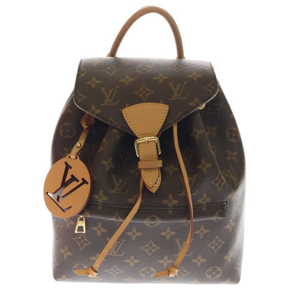 Louis Vuitton Monogram Montsouris NM PM Backpack Brown Leather Gold