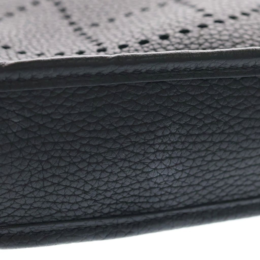 Hermes Evelyne TPM Shoulder Bag Black Taurillon Leather Silver — view 6
