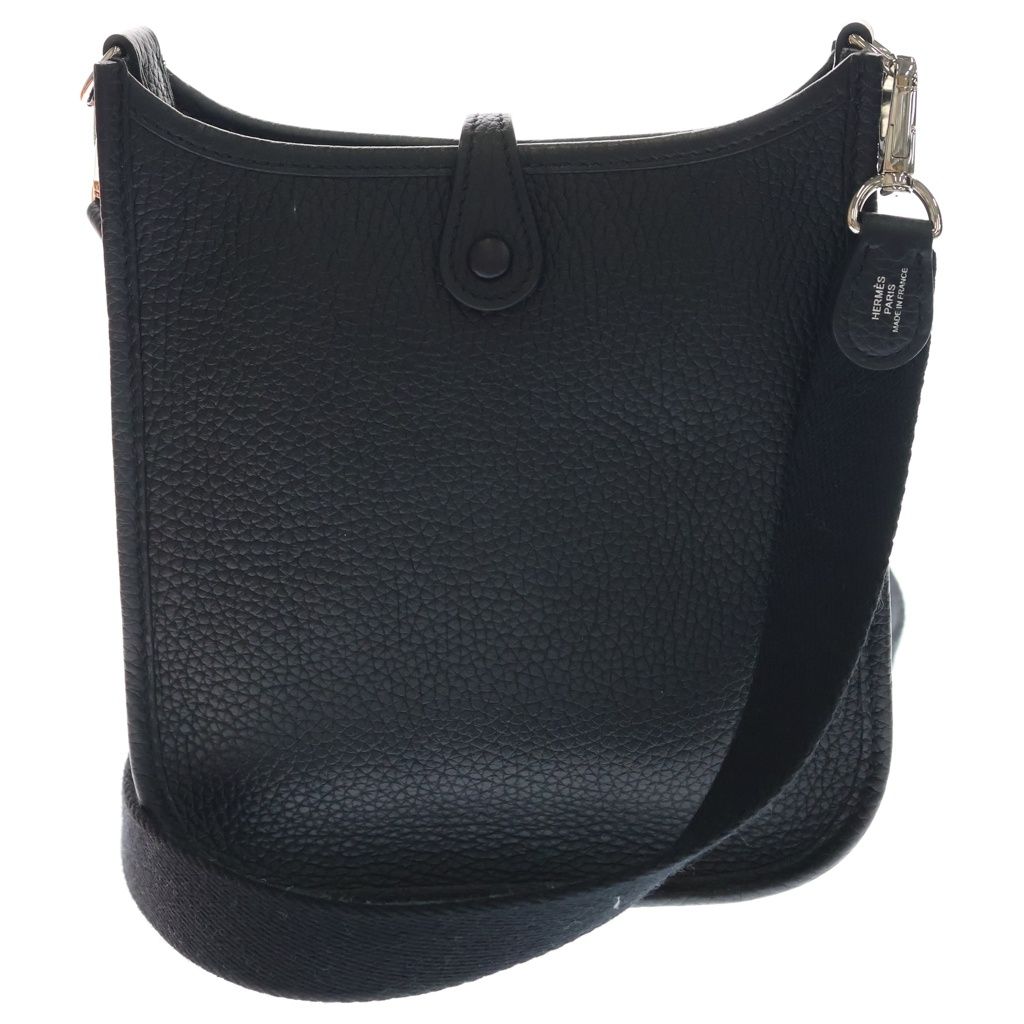Hermes Evelyne TPM Shoulder Bag Black Taurillon Leather Silver — view 2