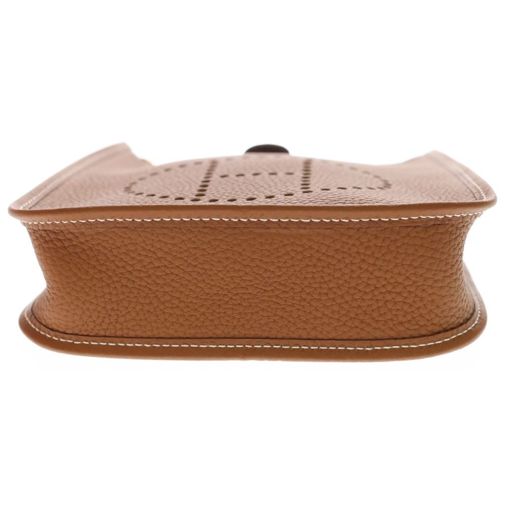 Hermes Evelyne TPM Gold Taurillon Clemence Mini Shoulder Bag Brown Leather — view 5
