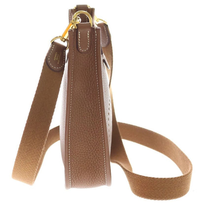 Hermes Evelyne TPM Taurillon Mini Shoulder Bag Brown Gold Leather — view 3