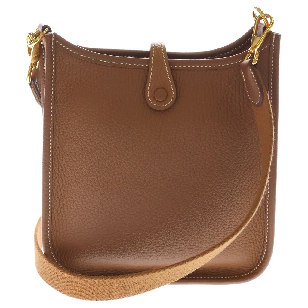 Hermes Evelyne TPM Taurillon Mini Shoulder Bag Brown Gold Leather — view 2