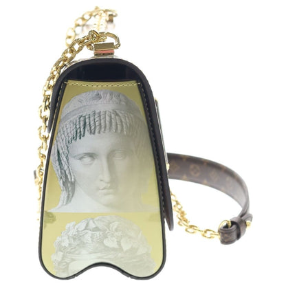 Louis Vuitton Fornasetti Collection Monogram Twist MM Shoulder Bag Chain Yellow — view 3