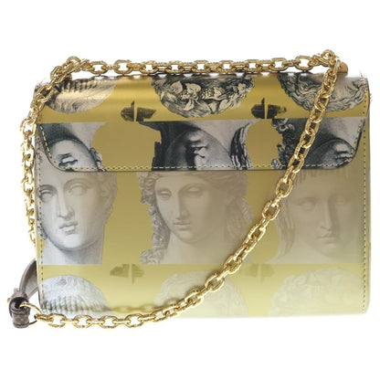 Louis Vuitton Fornasetti Collection Monogram Twist MM Shoulder Bag Chain Yellow — view 2