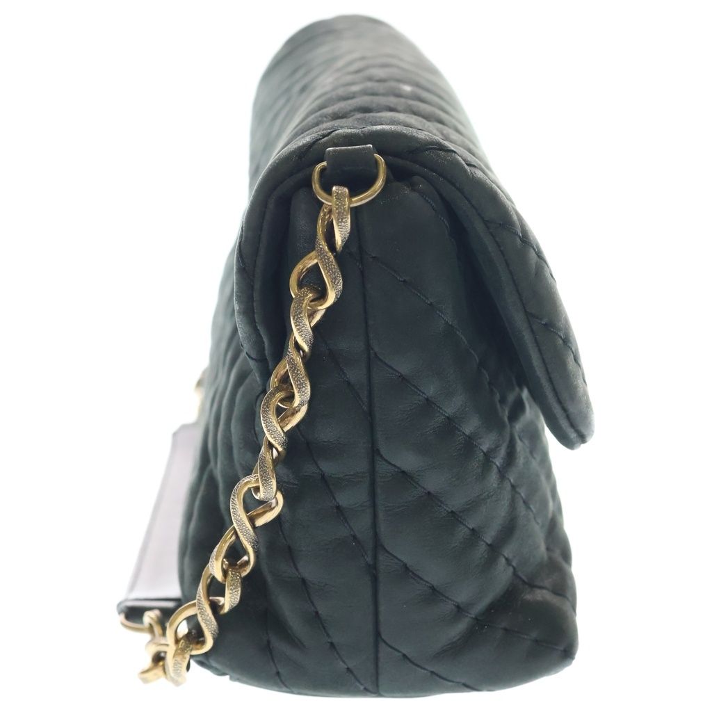 Chanel Che Blanc Chain Shoulder Bag Black Gold — view 3