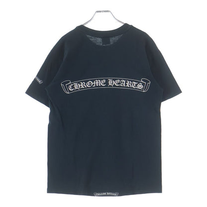 Chrome Hearts Vintage CH T-Shirt Scroll Label Print Crew Neck Short Sleeve Navy