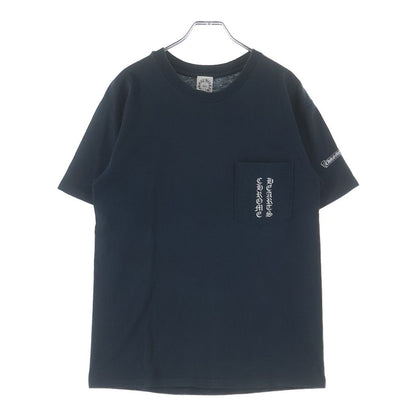 Chrome Hearts Vintage CH T-Shirt Scroll Label Print Crew Neck Short Sleeve Navy — view 2
