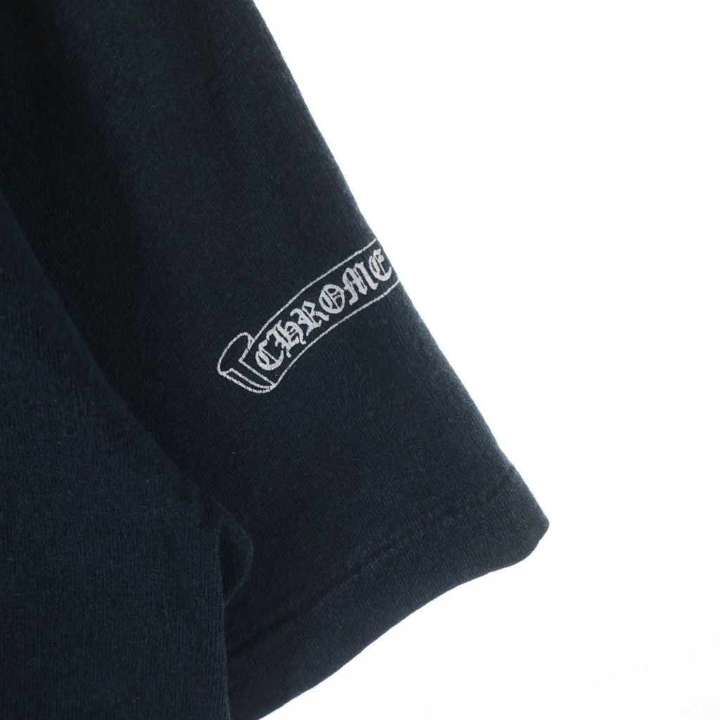 Chrome Hearts Vintage CH T-Shirt Scroll Label Print Crew Neck Short Sleeve Navy — view 6