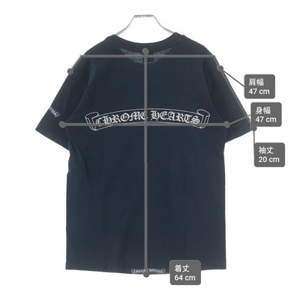 Chrome Hearts Vintage CH T-Shirt Scroll Label Print Crew Neck Short Sleeve Navy — view 9