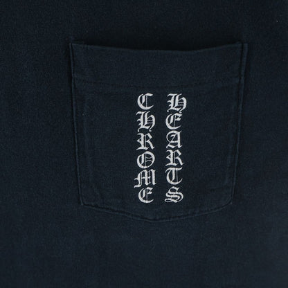 Chrome Hearts Vintage CH T-Shirt Scroll Label Print Crew Neck Short Sleeve Navy — view 5