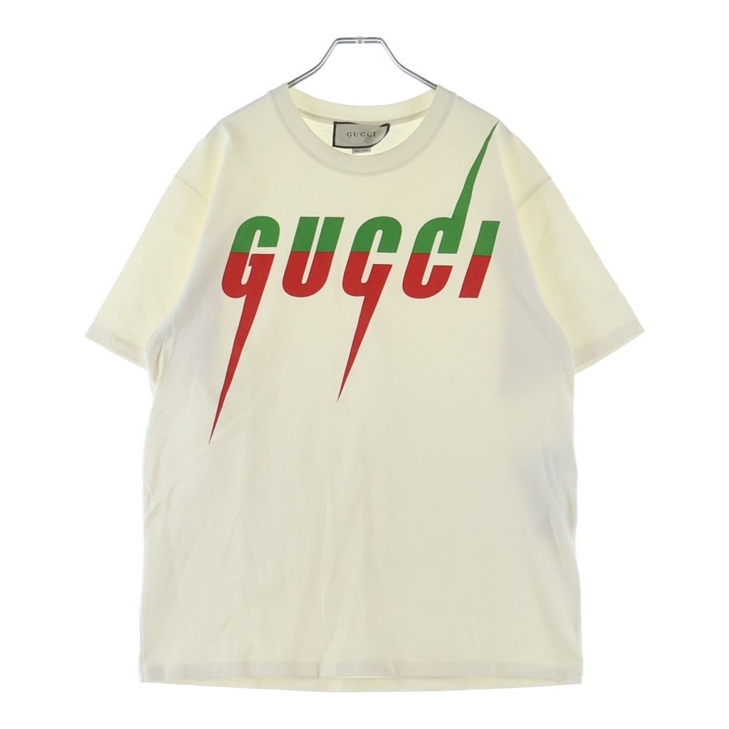 Gucci Blade Print Crew Neck Cotton Short Sleeve T-Shirt White