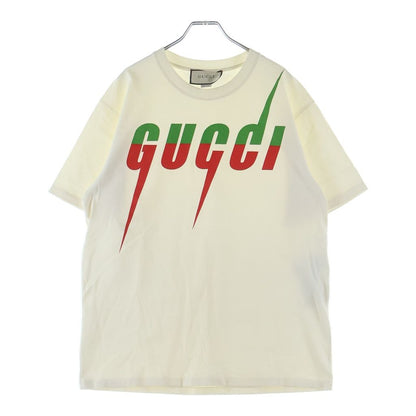 Gucci Blade Print Crew Neck Cotton Short Sleeve T-Shirt White