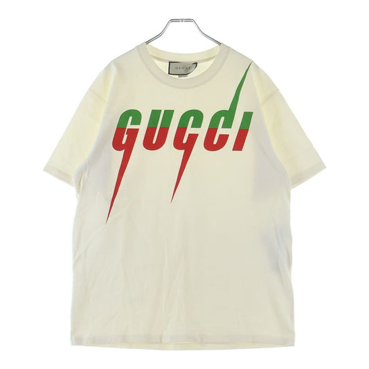 Gucci Blade Print Crew Neck Cotton Short Sleeve T-Shirt White